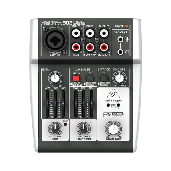 Behringer Xenyx 302USB Headset Bundle