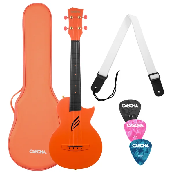 Cascha Carbon Concert Ukulele Set ORG