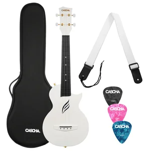 Cascha Carbon Concert Ukulele Set WH