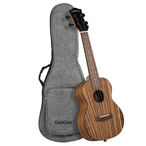 Cascha Concert Ukulele Zebra Wood