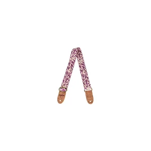 Cascha Ukulele Strap Mauve Leaves Veg