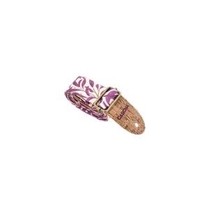 Cascha Ukulele Strap Mauve Leaves Veg