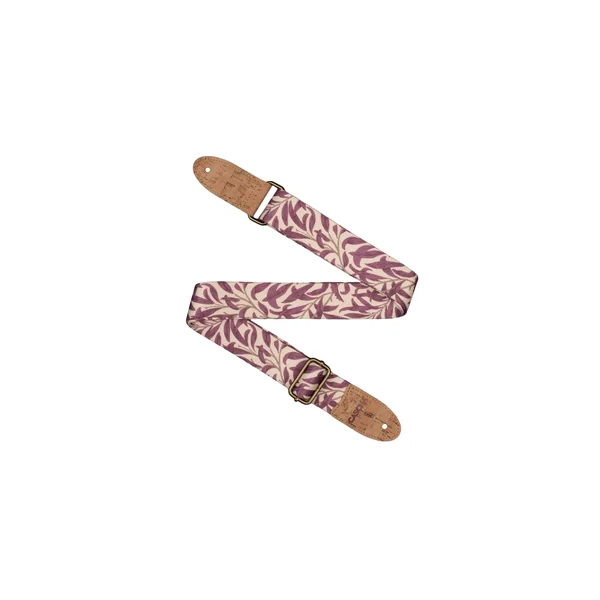Cascha Ukulele Strap Mauve Leaves Veg