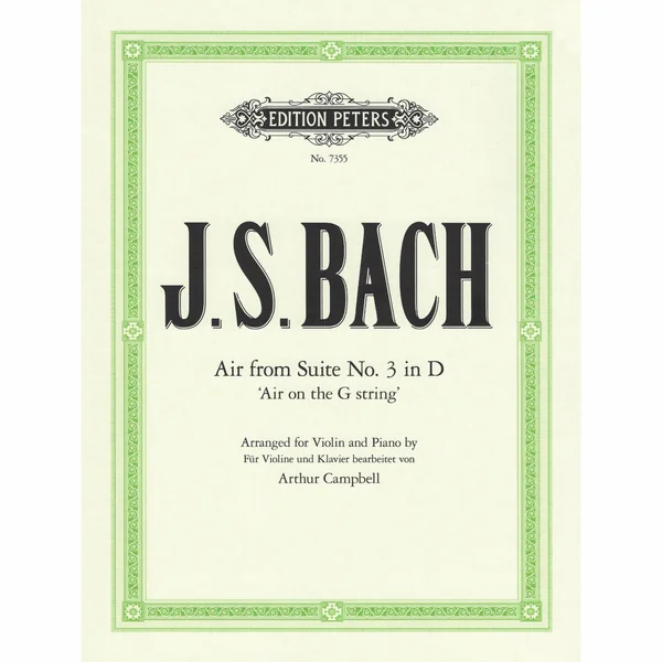 Edition Peters Bach Air D-Dur Violin/Piano