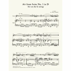 Edition Peters Bach Air D-Dur Violin/Piano