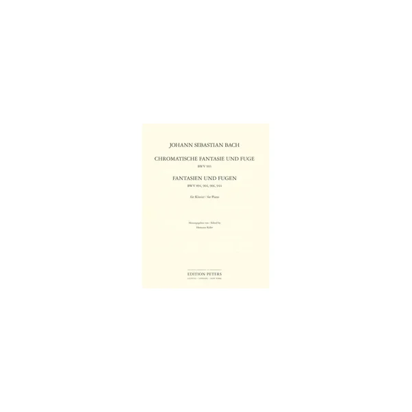 Edition Peters Bach Chromatische Fantasie