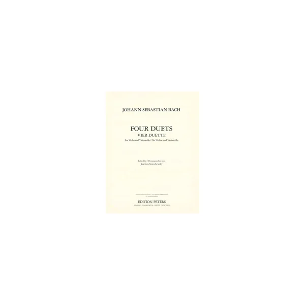 Edition Peters Bach Duette Violine und Cello