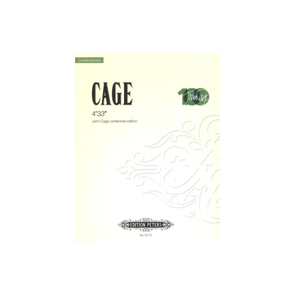 Edition Peters Cage 4'33''