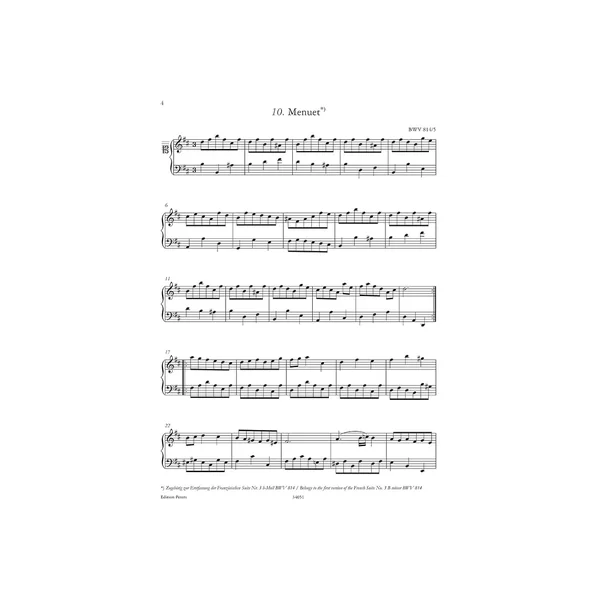 Edition Peters Clavier-Büchlein Anna Magdalen