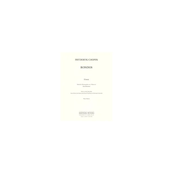 Edition Peters Complete Chopin Rondos
