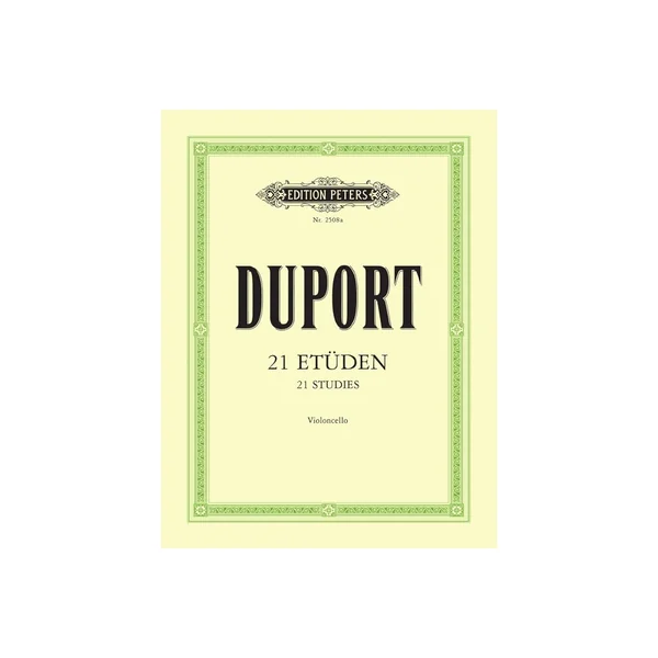 Edition Peters Duport 21 Etüden Cello