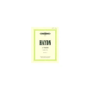 Edition Peters Haydn 3 Trios Flöten und Cello
