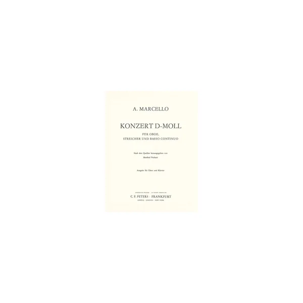 Edition Peters Marcello Concerto d-moll Oboe