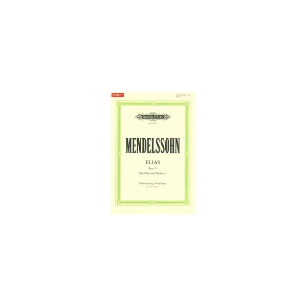 Edition Peters Mendelssohn Elias op.70