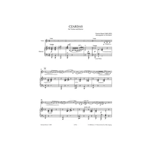 Edition Peters Monti Czardas Violin und Klav