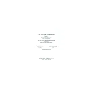Edition Peters Orchester Probe Horn