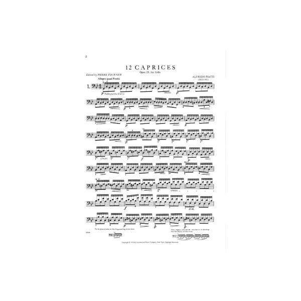 Edition Peters Piatti 12 Capricen op. 25