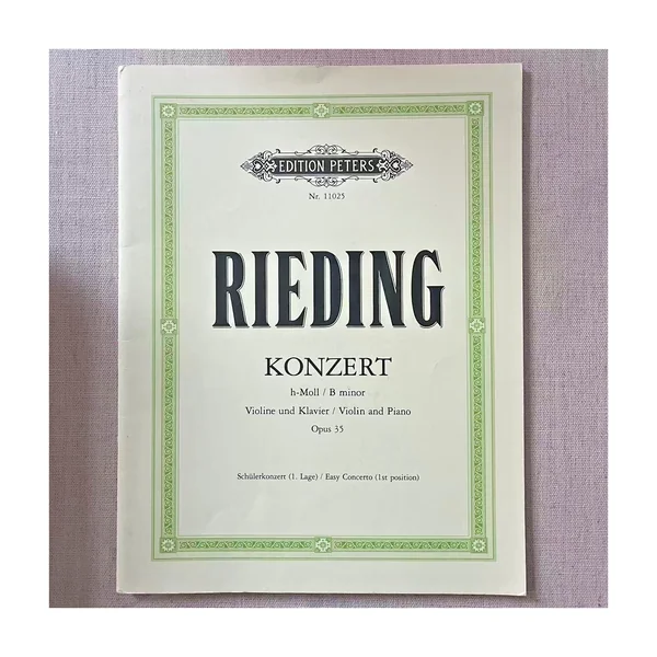 Edition Peters Rieding Konzert op. 35 Violine