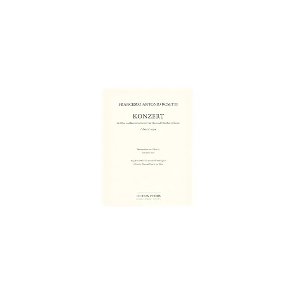 Edition Peters Rosetti Concert for Oboe