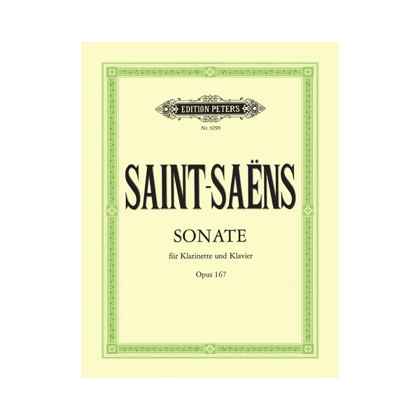Edition Peters Saint-Saëns Sonate Clarinet