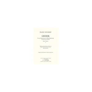 Edition Peters Schubert Lieder 1 High