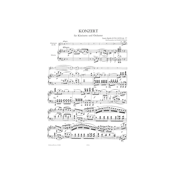 Edition Peters Spohr Konzert für Klarinette