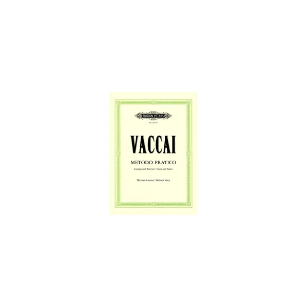 Edition Peters Vaccai Metodo Canto Medium