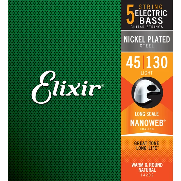 Elixir 14202 Nanoweb 5-String Light