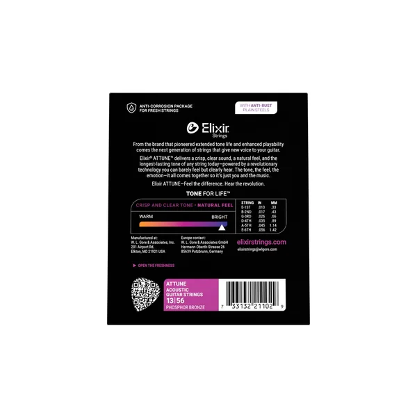Elixir Attune 21102 Phosphor Bronze