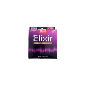 Elixir Nanoweb Custom Light Acou- 3P