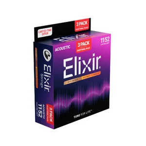 Elixir Nanoweb Custom Light Acou- 3P