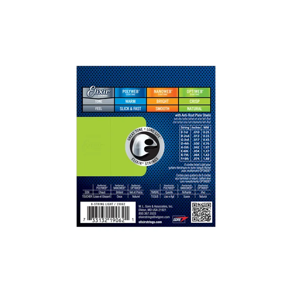 Elixir Optiweb 19062 8-String Light