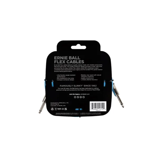 Ernie Ball Flex Cable 20ft Blue EB6417