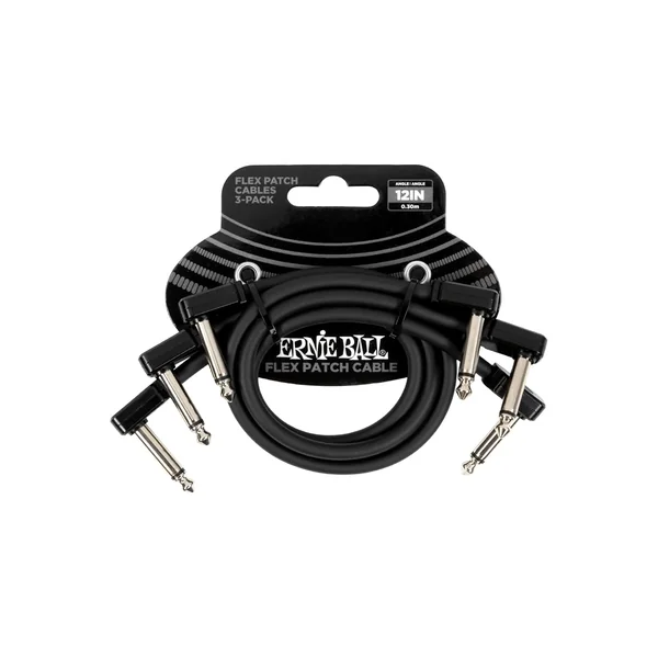 Ernie Ball Flex Patch Cable 12" black set