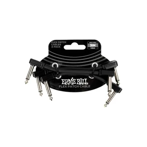Ernie Ball Flex Patch Cable 3" black set