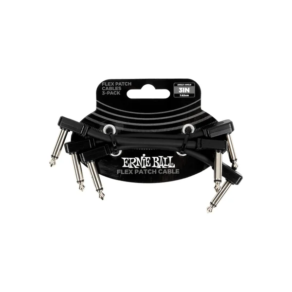 Ernie Ball Flex Patch Cable 3" black set