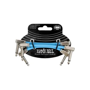 Ernie Ball Flex Patch Cable 3" blue set