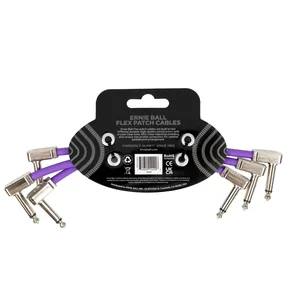 Ernie Ball Flex Patch Cable 6" purple set
