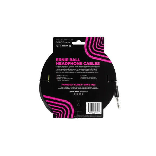 Ernie Ball Headphone Extension Cable 6m