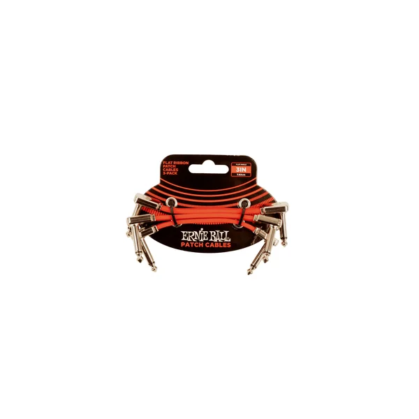 Ernie Ball Red Flex Ribbon Patch Cable 3"