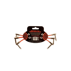 Ernie Ball Red Flex Ribbon Patch Cable 6"