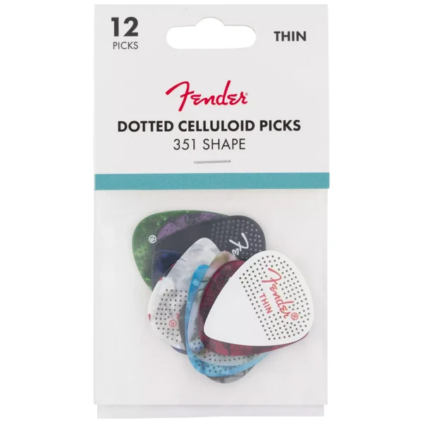 Fender 351 Dotted Celluloid 12Pk Thin