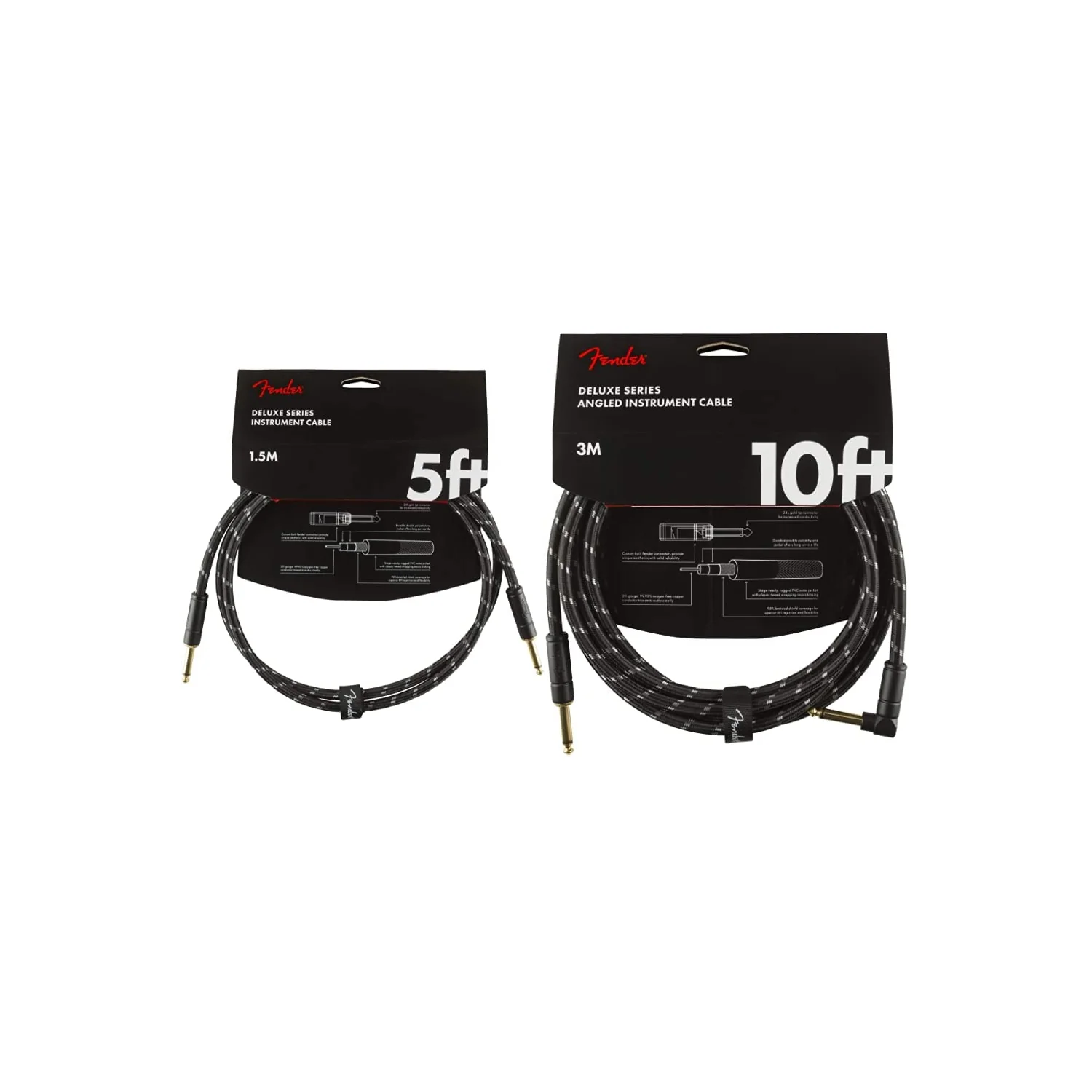 Fender Deluxe Cable 1,5m Tweed Black