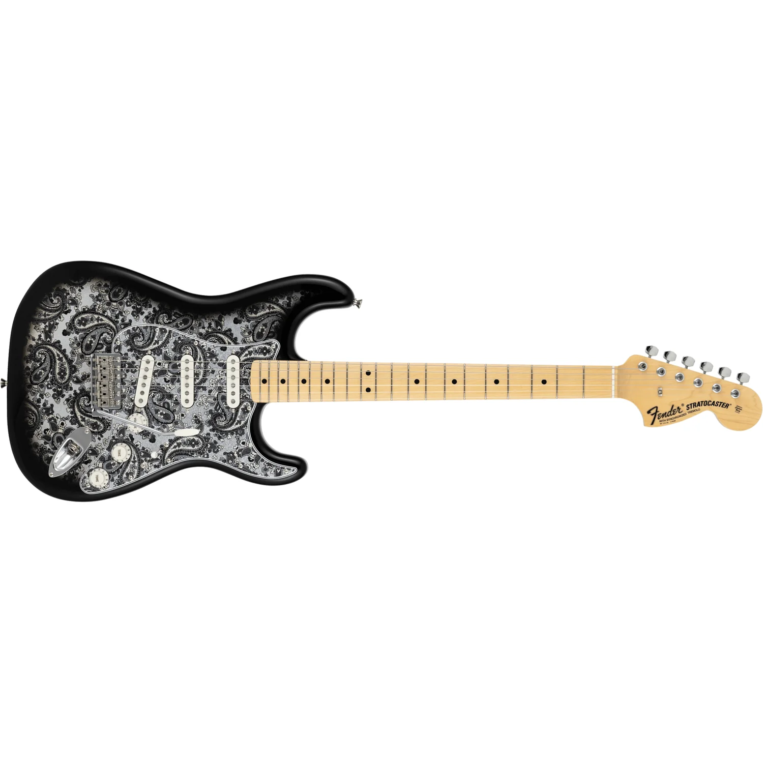 Fender MIJ Strat MN Black Paisley