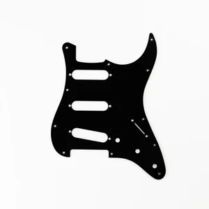 Fender Pickguard AM Strat BLK 1ply