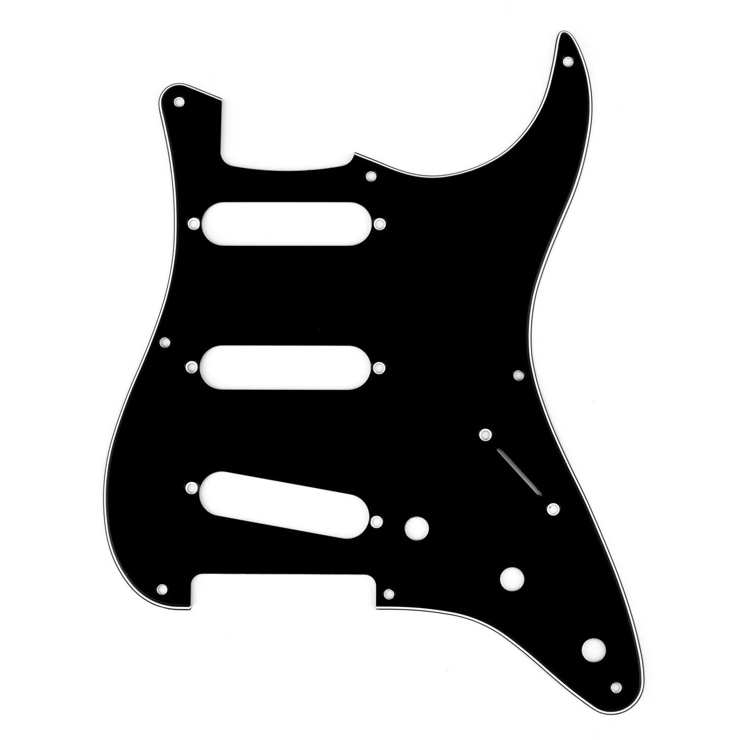 Fender Pickguard AM Strat BLK 1ply