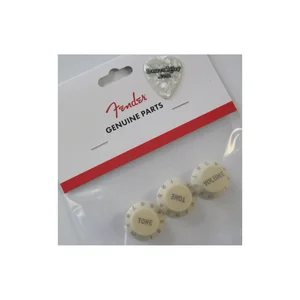 Fender Roadworn Strat Knobs WHT