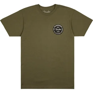 Fender Strat Anniv Badge Tee Oliv XXL