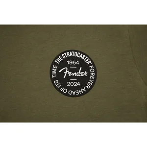 Fender Strat Anniv Badge Tee Oliv XXL