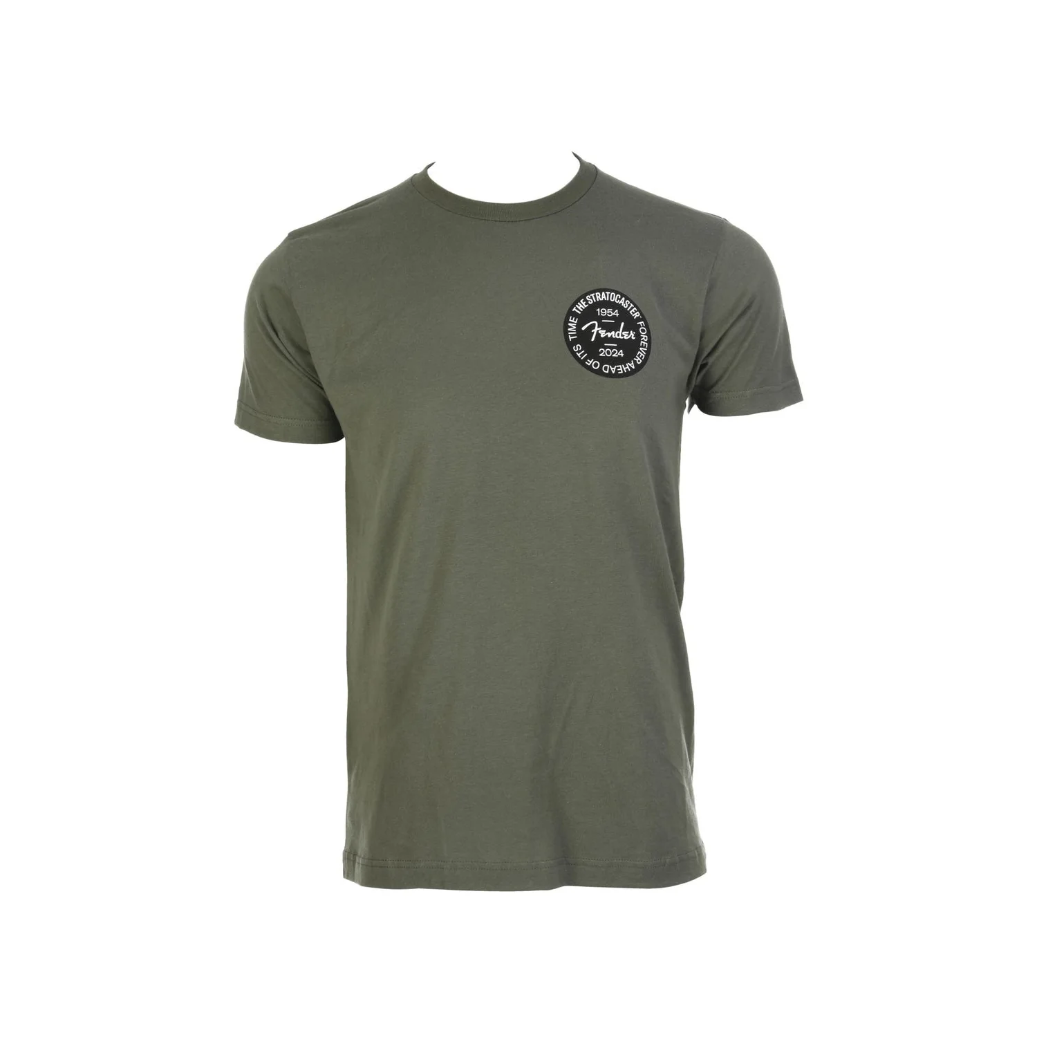 Fender Strat Anniv Badge Tee Oliv XXL